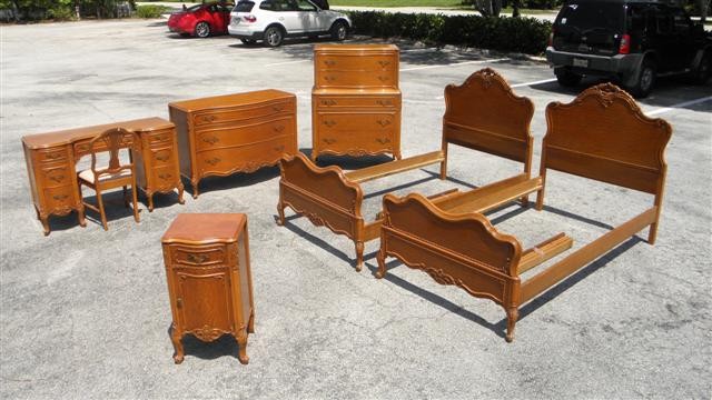 Seven piece Finch Furniture Co