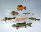 SEVEN PIECE FISH DECOY LOT: 1)