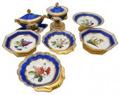 SEVEN PIECE FRENCH PORCELAIN L