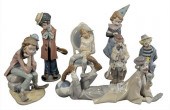 SEVEN PIECE GROUP OF LLADRO PO