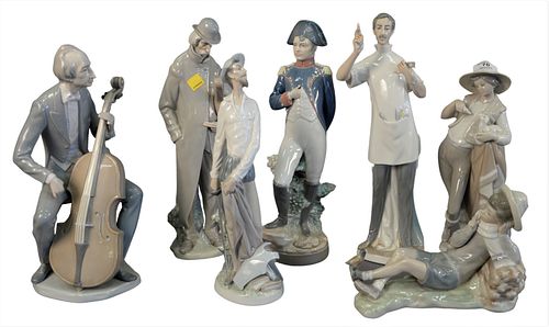 SEVEN PIECE GROUP OF PORCELAIN