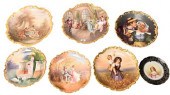 SEVEN PIECE HAND PAINTED PORCE