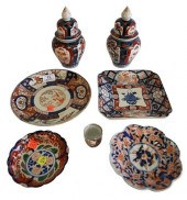 SEVEN PIECE IMARI PORCELAIN LO