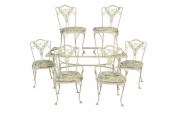 SEVEN PIECE IRON OUTDOOR SET T