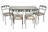 SEVEN-PIECE IRON PATIO SETcomp