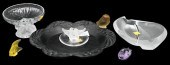 SEVEN PIECE LALIQUE FRANCE GRO