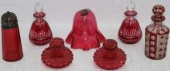 SEVEN-PIECE LATE 19TH C GLASS