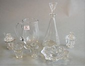 SEVEN PIECE LOT OF BACCARAT, T