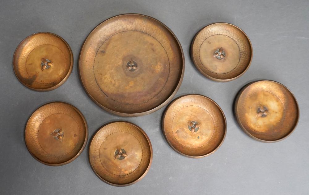 SEVEN-PIECE ROYCROFT HAMMERED