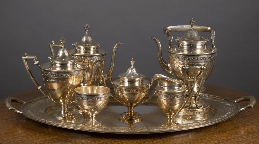 SEVEN-PIECE STERLING SILVER