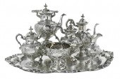 SEVEN PIECE STERLING TEA SERVI
