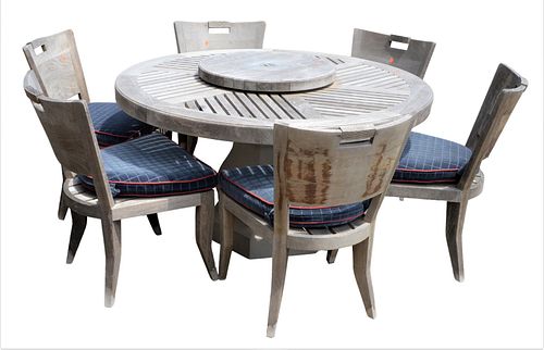 SEVEN PIECE SUTHERLAND TEAK OUTDOOR