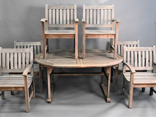 SEVEN PIECE TEAK OUTDOOR PATIO