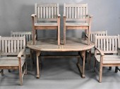 SEVEN PIECE TEAK OUTDOOR PATIO