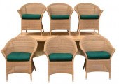SEVEN PIECE TEAK OUTDOOR SETSe
