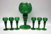 SEVEN-PIECE VENETIAN GLASS FOO