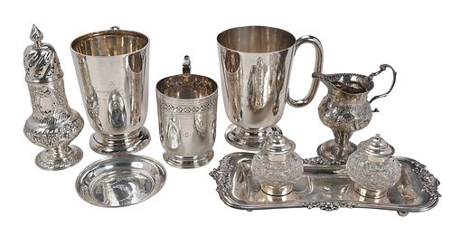 SEVEN PIECES ENGLISH SILVER