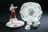 SEVEN PIECES HEREND PORCELAIN.