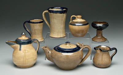 Seven pieces Hilton pottery: