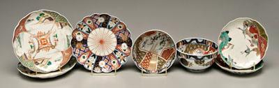 Seven pieces Japanese Imari