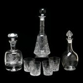 SEVEN PIECES OF ASSORTED CRYST