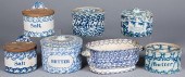 SEVEN PIECES OF BLUE AND WHITE