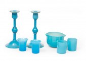 SEVEN PIECES OF BLUE OPALINE G