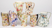 SEVEN PIECES OF CHINTZ PORCELA