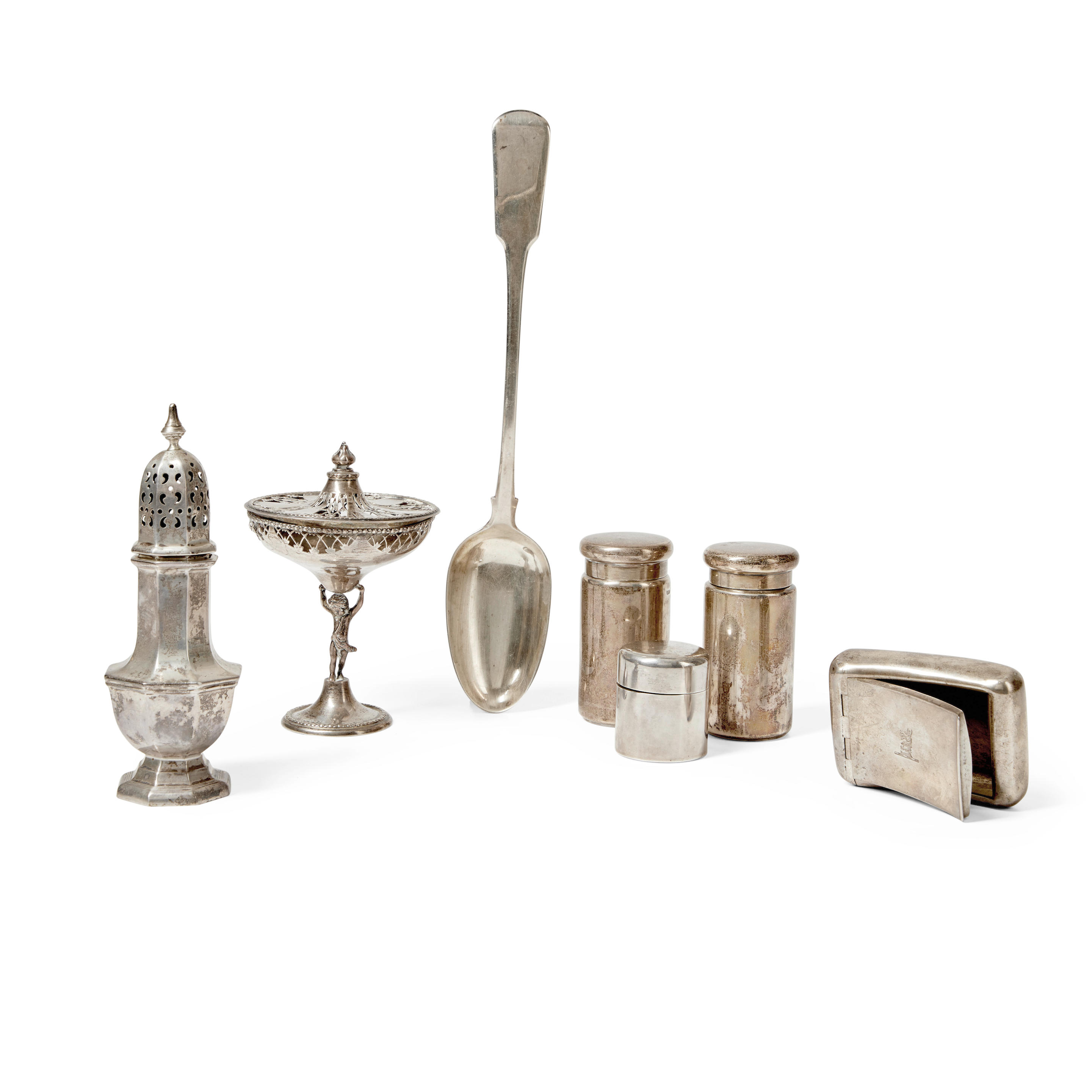SEVEN PIECES OF ENGLISH STERLING