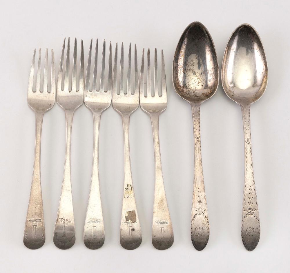 SEVEN PIECES OF GEORGE III SCOTTISH