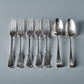 SEVEN PIECES OF GEORGIAN STERL
