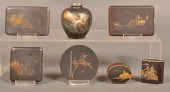 SEVEN PIECES OF JAPANESE DAMAS