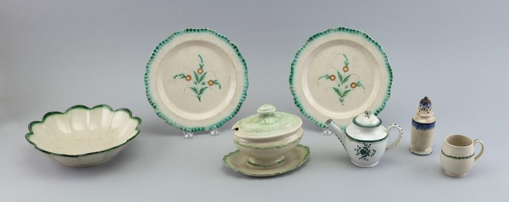 SEVEN PIECES OF LEEDS SOFT-PASTE