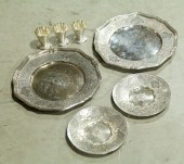 SEVEN PIECES OF PERSIAN SILVER