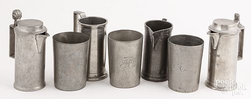 SEVEN PIECES OF PEWTERSeven