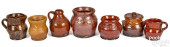 SEVEN PIECES OF REDWARE ATTRIB