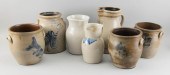 SEVEN PIECES OF STONEWARE 19TH