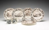 SEVEN PIECES OF TRANSFERWARE.