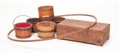 SEVEN PIECES OF WOODEN WARE. A