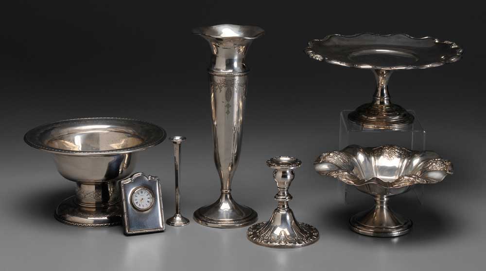 Seven Pieces Sterling Hollowware