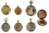 SEVEN POCKET WATCH CASES FROM