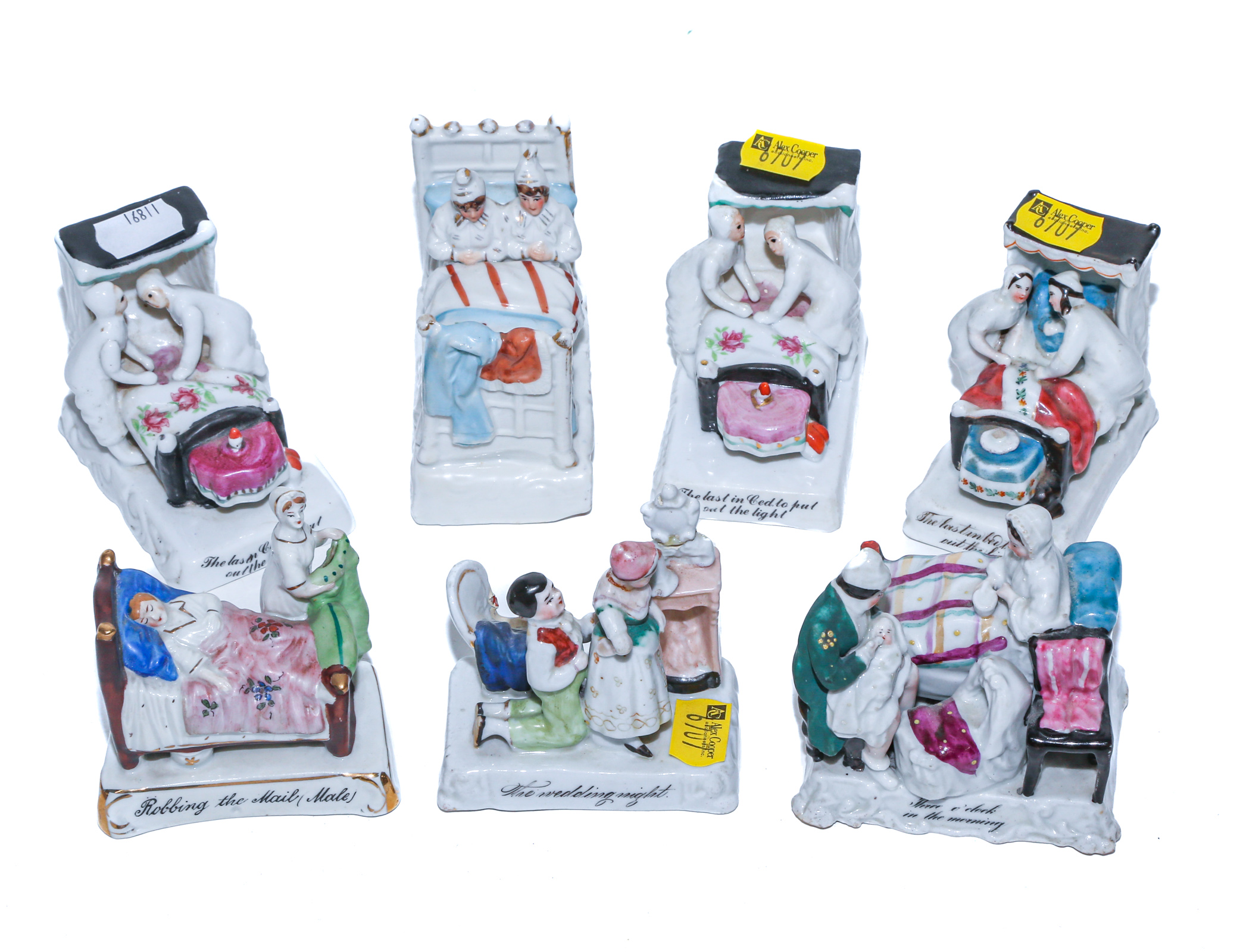SEVEN PORCELAIN FAIRINGS With a