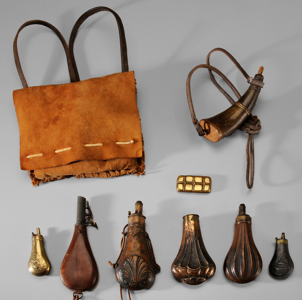Seven Powder Flasks, Match Safe one