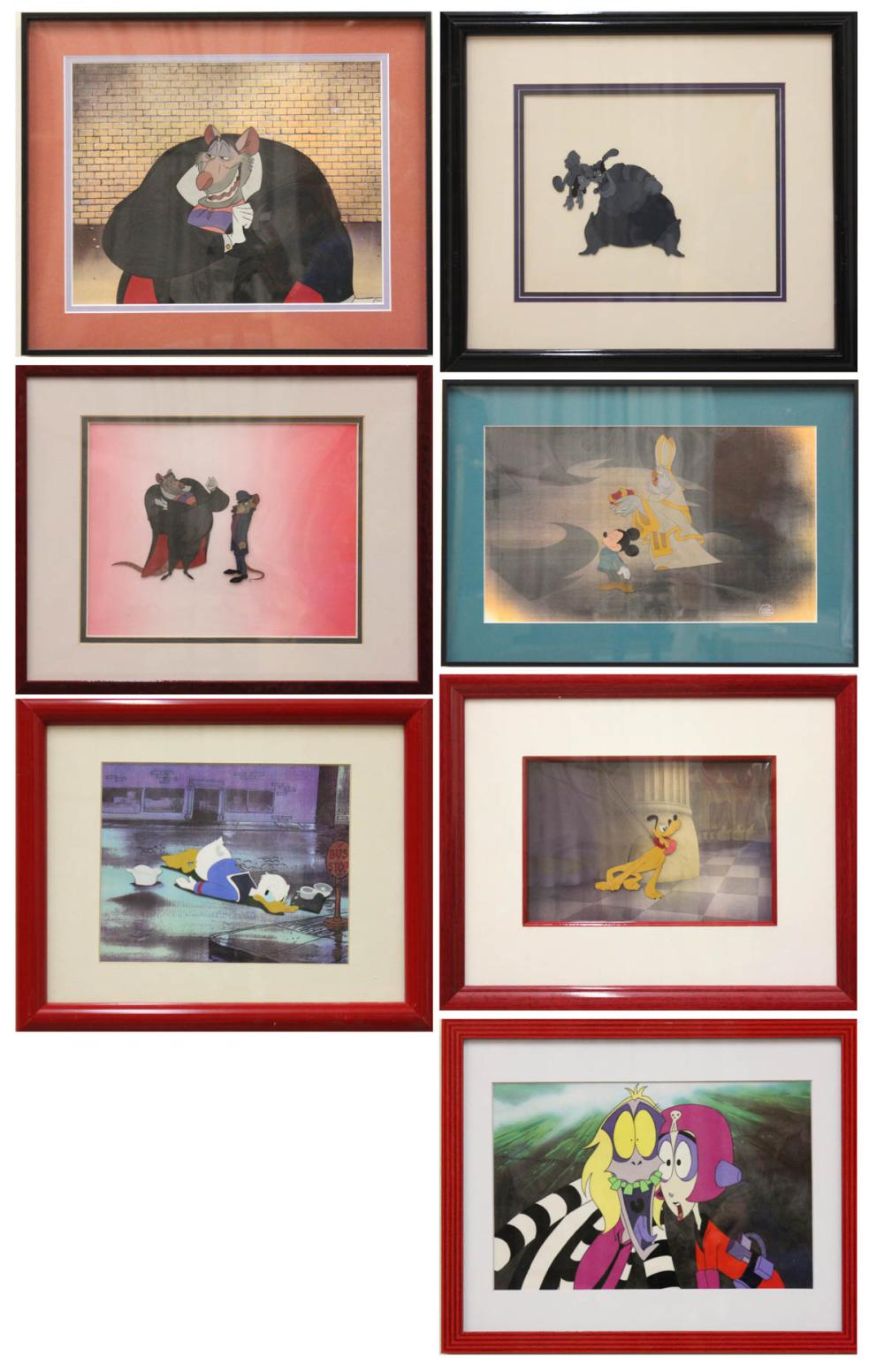 SEVEN PRODUCTION ANIMATION CELS: