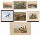 SEVEN RARE SPORTING PRINTS 19T