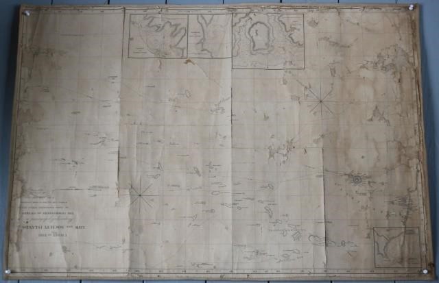 SEVEN ROLL UP NAUTICAL CHARTS TO
