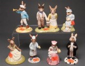 Seven Royal Doulton china "Bun