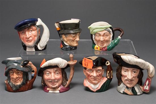 Seven Royal Doulton china miniature