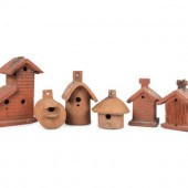 Seven Sewer Tile Birdhouses, P