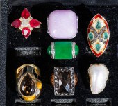SEVEN SILVER FASHION RINGSSeve